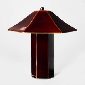 Ceramic Table Lamp - Threshold ™ designed with Studio McGee Maroon Red NWT